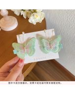 Pearl Butterfly Hair Clip 2pc pair (ES1-6-4)