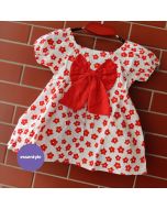 Red color noyontara cotton summer frock