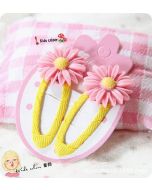 BabyPink Daisy Clip 2pc pair (ES5-11-6)