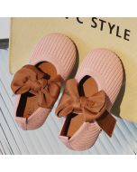 Softy Brown Bow Baby Shoe