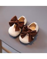 Softy Coffee Bow Baby Shoe