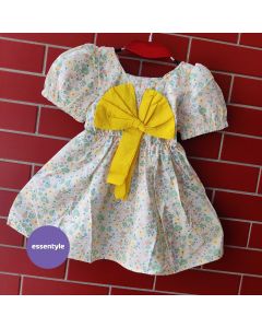 Yellow cotton candy imported summer frock