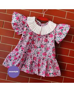 ES4B-5-PinkRose imported summer frock