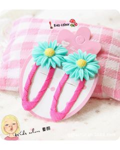 Mint Daisy Clip 2pc pair (ES5-11-1)