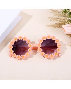 PeachyPink flower design baby sunglass ES5-18-3