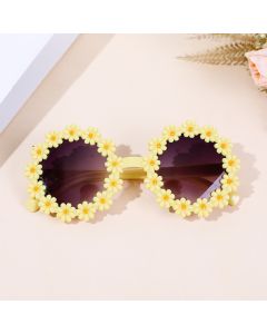 Yellow flower design baby sunglass ES5-18-4