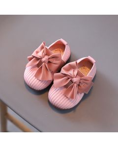 Softy Pink Bow Baby Shoe