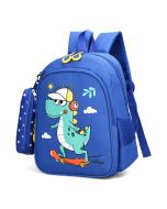 Little Dinosaur Sapphire Blue Color Children's schoolbag