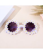 White flower design baby sunglass ES5-18-1