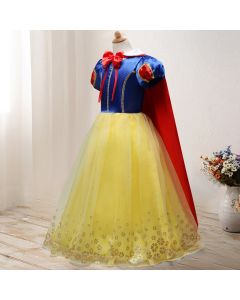 Snow-white 2 layer organza with glitter work party frock