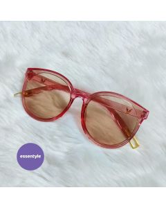 Pink color transparent polarized sunglass