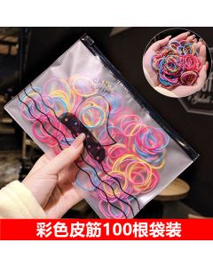 Multicolor plain rubber band 100pc packet