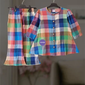 Cotton flannel winter top-set (2-12y)