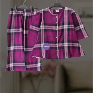 Cotton flannel winter top-set (2-12y)