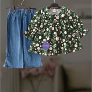 Cotton flannel winter top-set (2-12y)