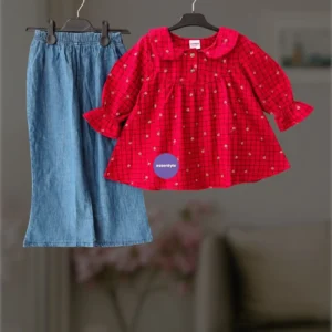 Cotton flannel winter top-set (2-12y)