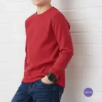 Brick red full sleeve t-shirt 4-12Y (E3T1)