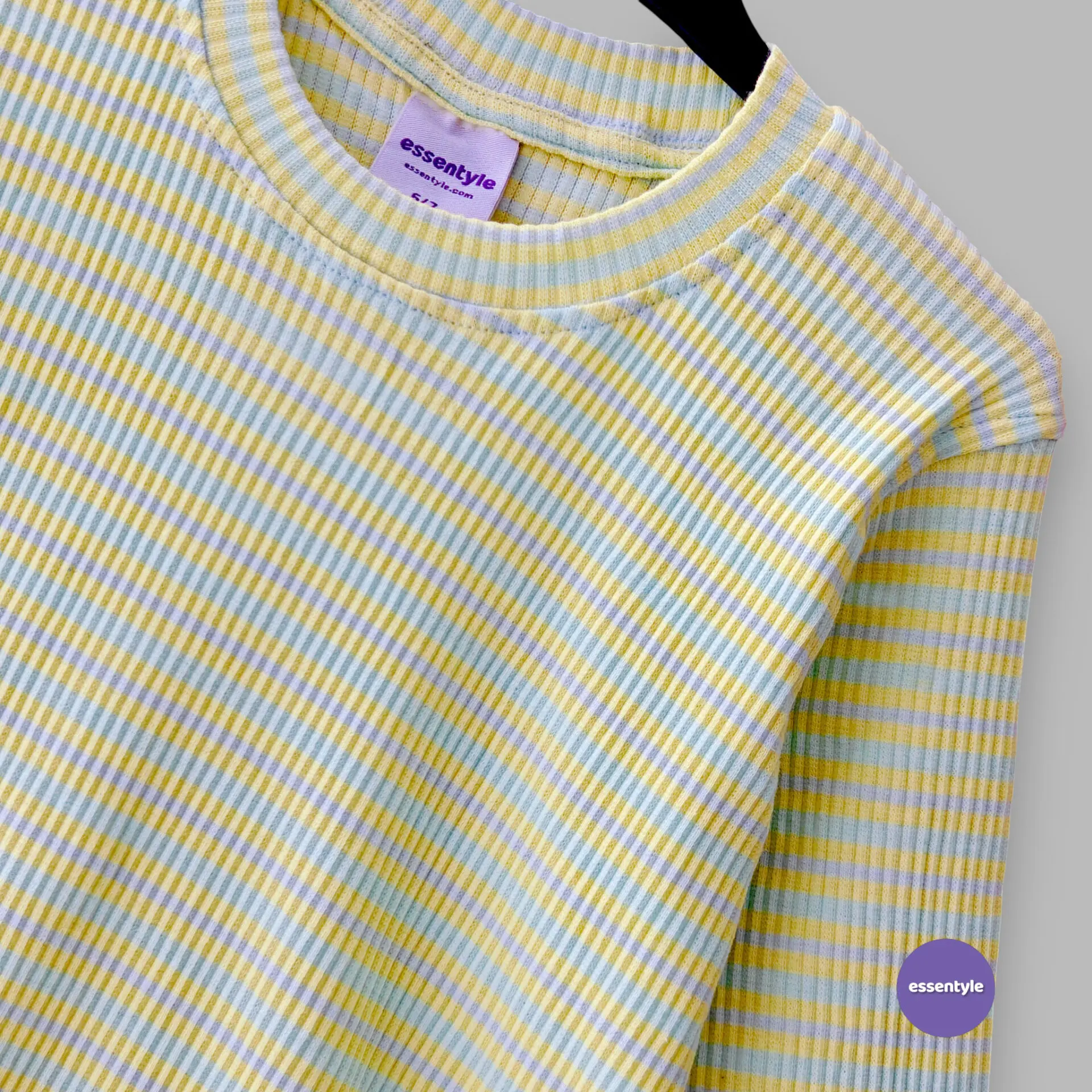 Pastel yellow full sleeve t-shirt 4-12Y (E3T4) - Image 2