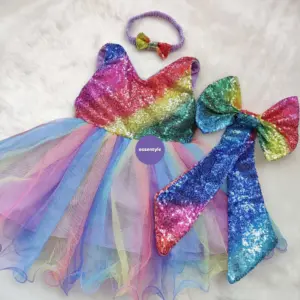 Imported PartY Frock Rainbow EI3-6-1