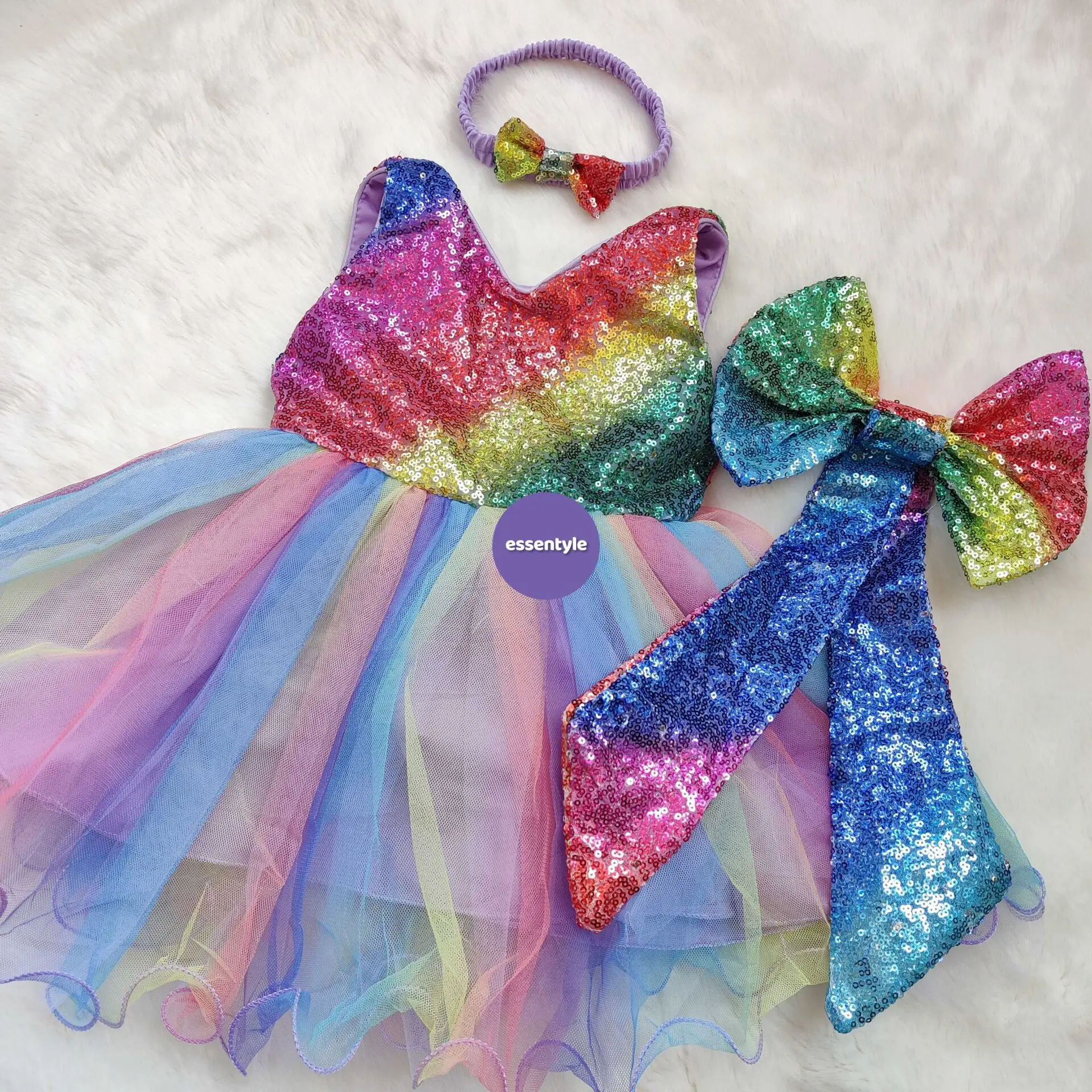 Imported PartY Frock Rainbow EI3-6-1