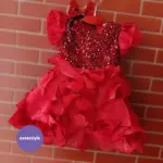 Imported Exclusive Ruffled Party frock EI4-21- 2