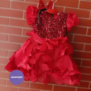 Imported Exclusive Ruffled Party frock EI4-21- 2