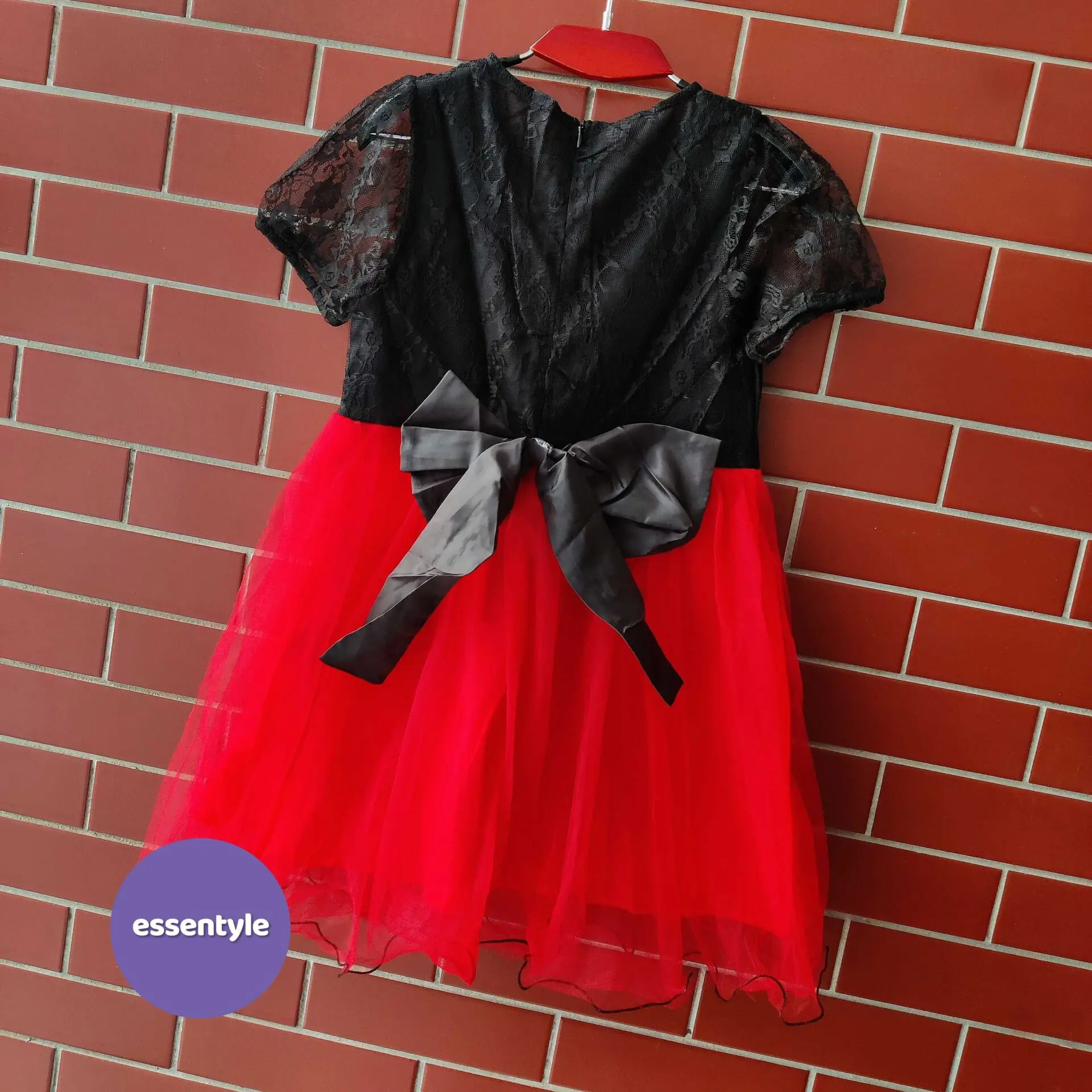 Imported Mini mouse Semi Party Frock(Red Black) EI4-27 - Image 2
