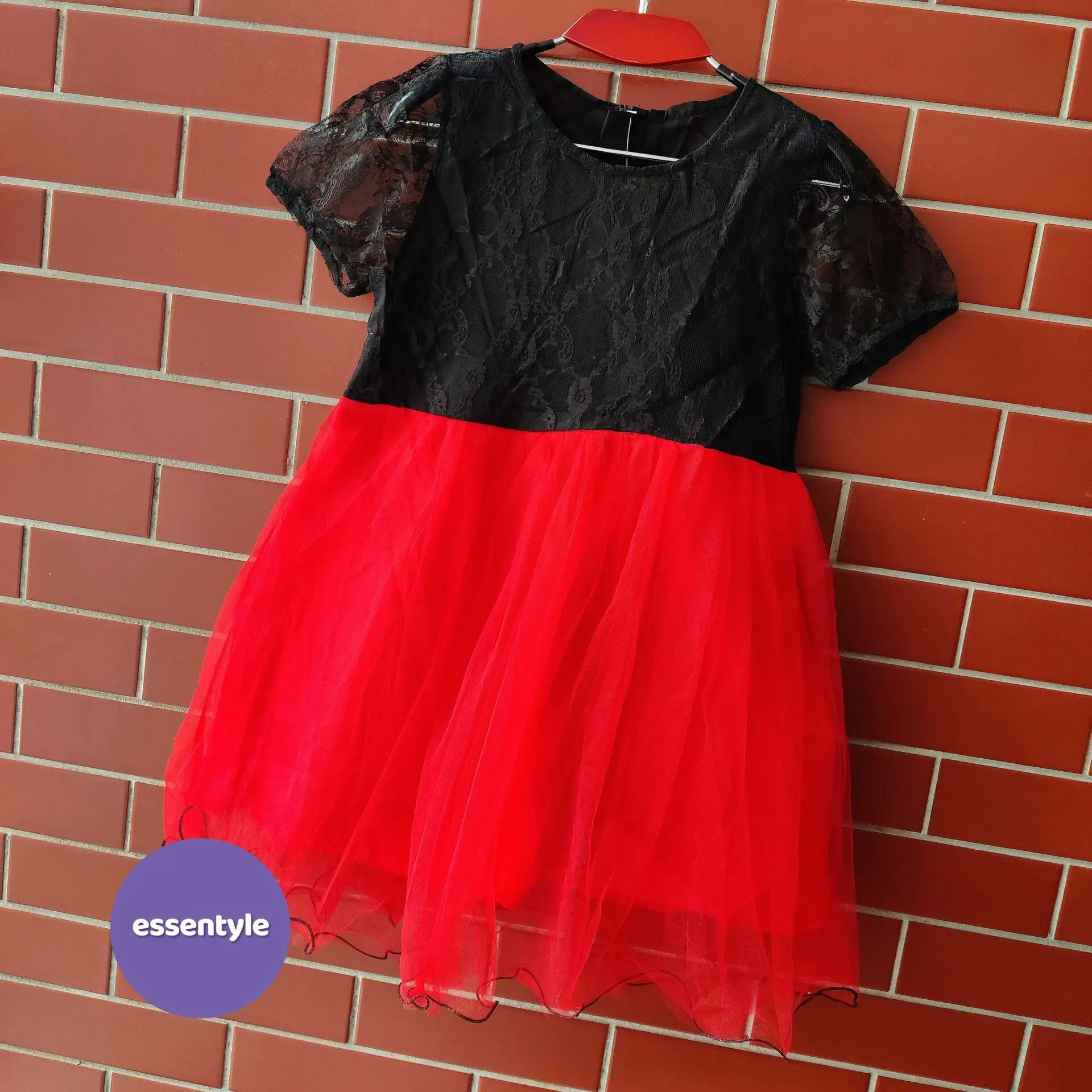 Imported Mini mouse Semi Party Frock(Red Black) EI4-27