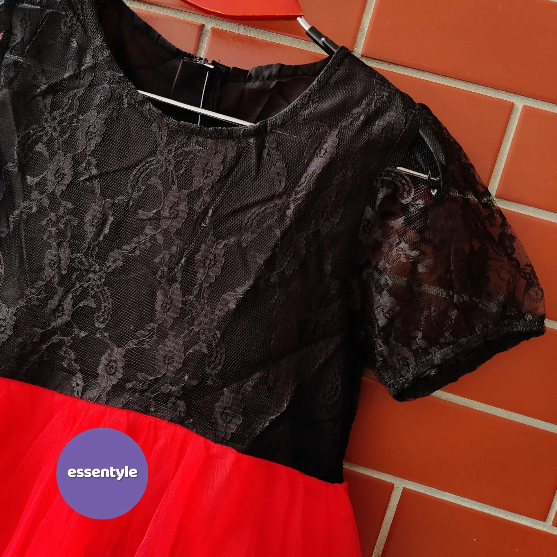 Imported Mini mouse Semi Party Frock(Red Black) EI4-27 - Image 3