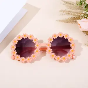 Peachy pink flower sunglass EL5-18-3