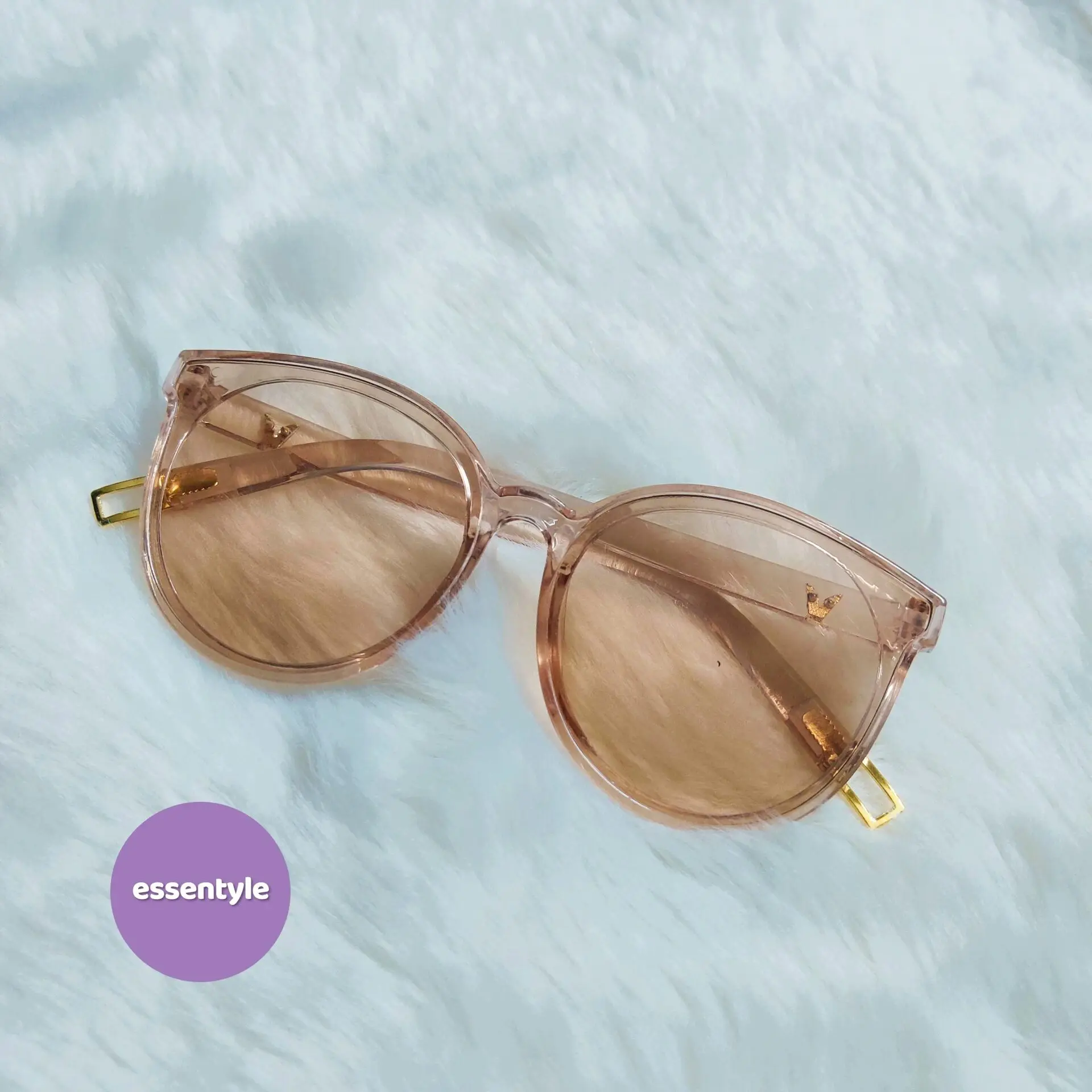 Cream gold transparent polarized sunglass EL4-12-4