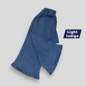 Girls Light Indigo Denim Pant EP1T1