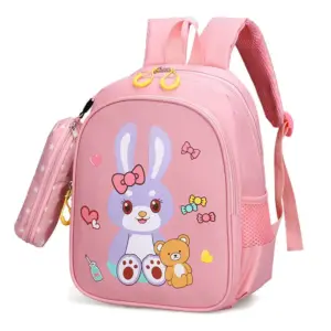 Bunny Bear Pink Children's School Bag EI2-11-1
