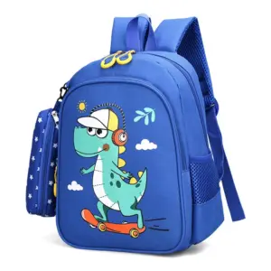 Little Dinosaur Sapphire Blue Children's School Bag EI2-11-4