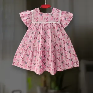 Orchid pink cotton frock E9T4