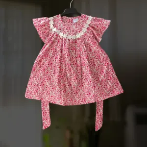 Cream rani bexi cotton frock E12T1