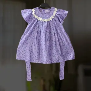 Lavender floral bexi cotton frock E12T2