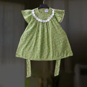 Lemon pink bexi cotton frock E12T4