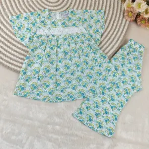 Pest Rose cotton top-pant set E16T4
