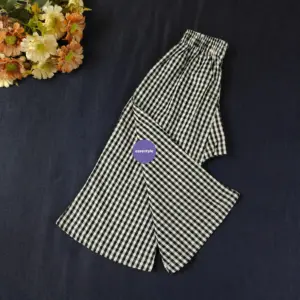 Black Check Cotton Pant EP3T6