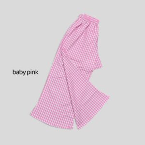 Baby pink check cotton pant (EP3T1)