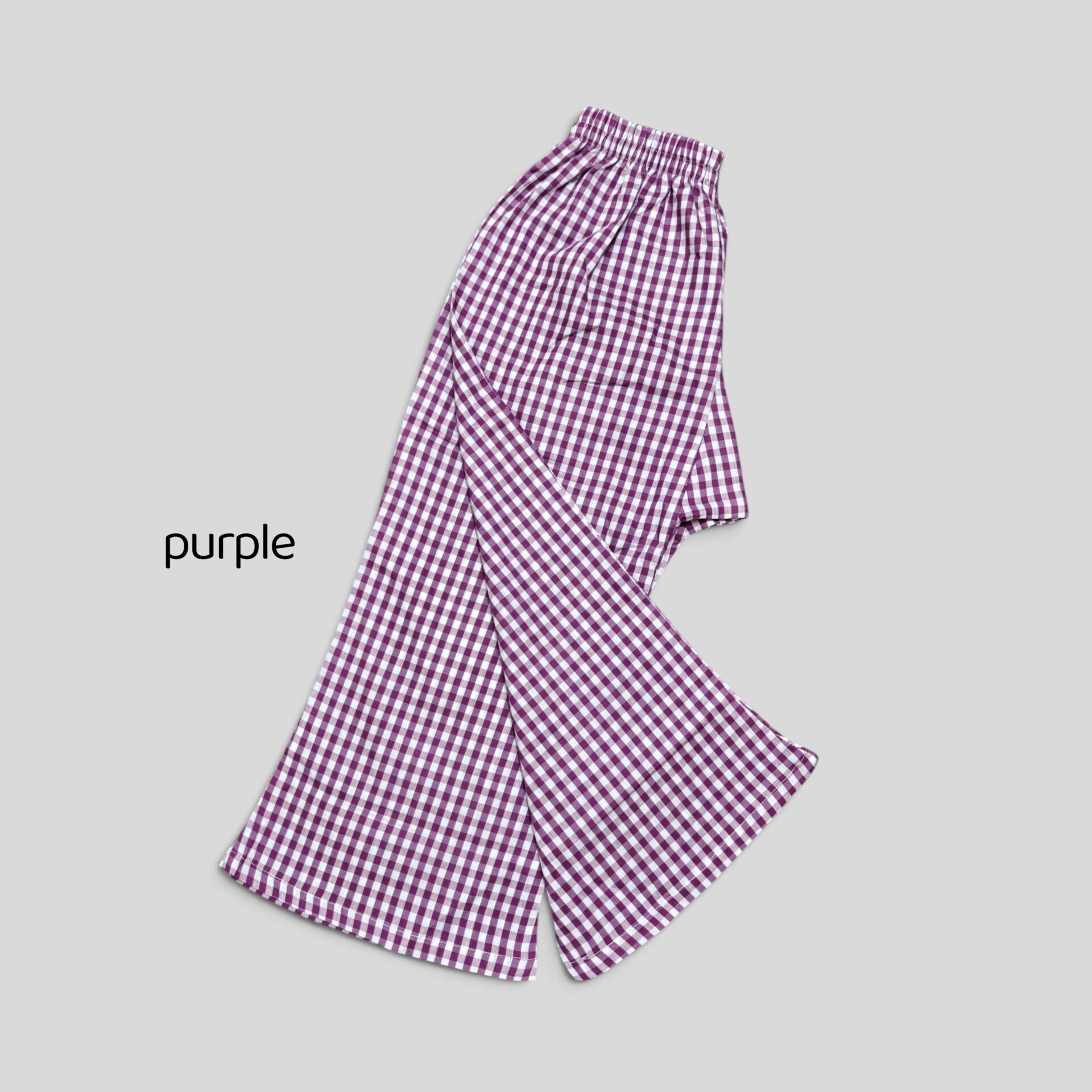 Purple check cotton pant (EP3T3)