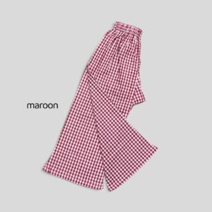 Maroon check cotton pant (EP3T8)