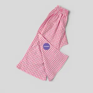 Pink Check Cotton Pant EP3T1