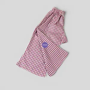 Purple Check Cotton Pant EP3T3