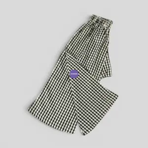 Black Check Cotton Pant EP3T6