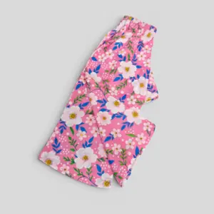 Pink floral cotton pant EP3T8