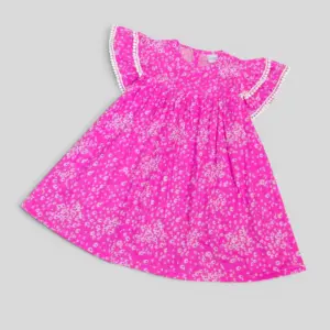 Cute pink cotton frock E11xT5