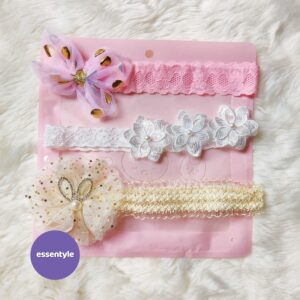 Gorgeous newborn hairband 3pc set (EI2-4-11)