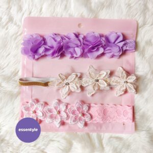 Gorgeous newborn hairband 3pc set (EI2-4-6)